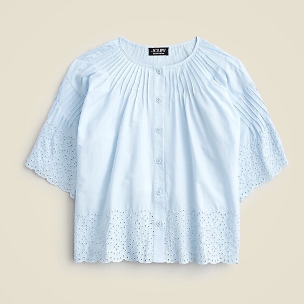 *NEW* J. Crew Jolie Top in Eyelet Cotton Poplin